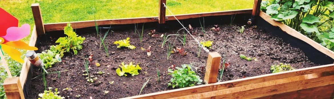Hochbeet im Garten